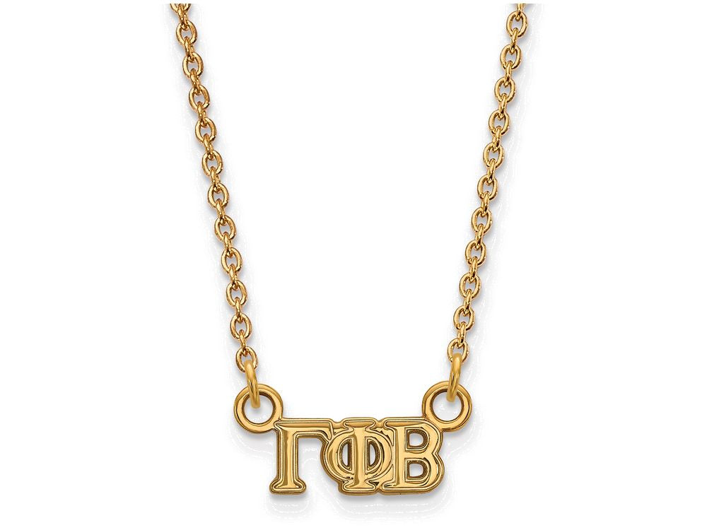 Logoart Sterling Silver Gp Gamma Phi Beta Extra Small Pendant Necklace