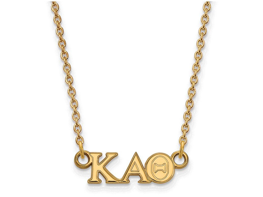 Logoart Sterling Silver Gp Kappa Alpha Theta Extra Small Pendant Necklace