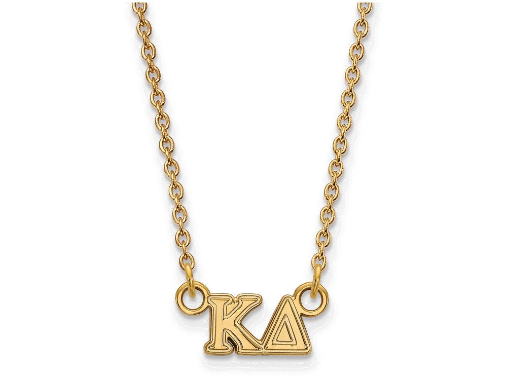 Logoart Sterling Silver Gp Kappa Delta Extra Small Pendant Necklace