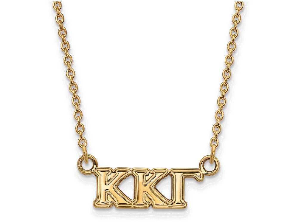 Logoart Sterling Silver Gp Kappa Kappa Gamma Extra Small Pendant Necklace