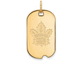 Logoart Sterling Silver Gp Toronto Maple Leafs Small Dog Tag Pendant Necklace