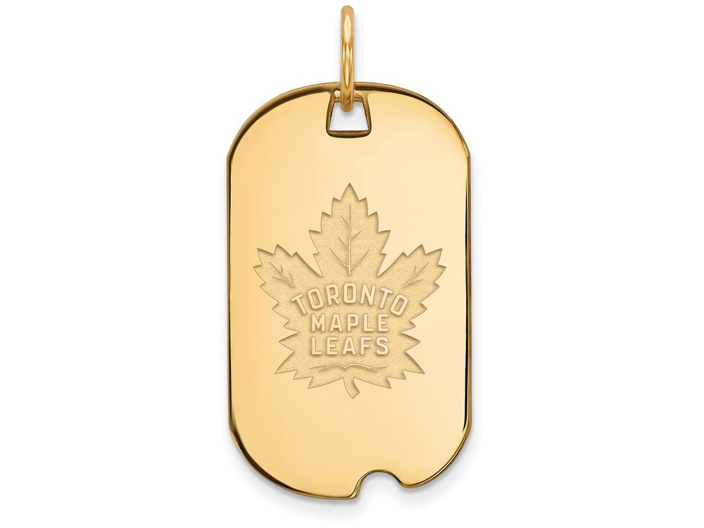 Logoart Sterling Silver Gp Toronto Maple Leafs Small Dog Tag Pendant Necklace