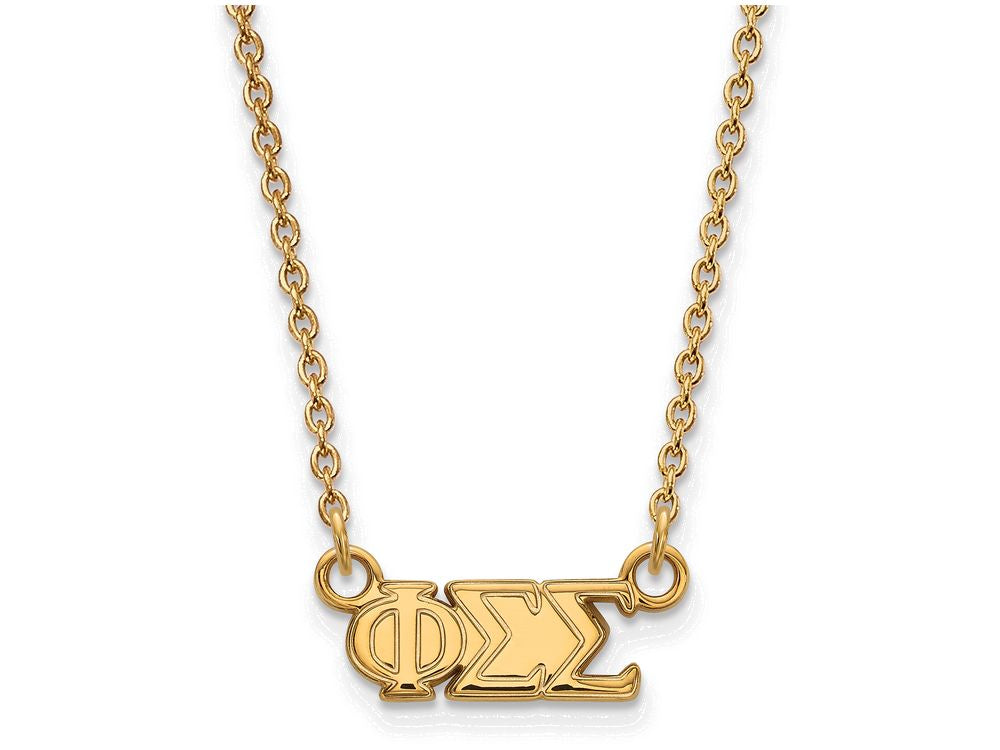 Logoart Sterling Silver Gp Phi Sigma Sigma Extra Small Pendant Necklace