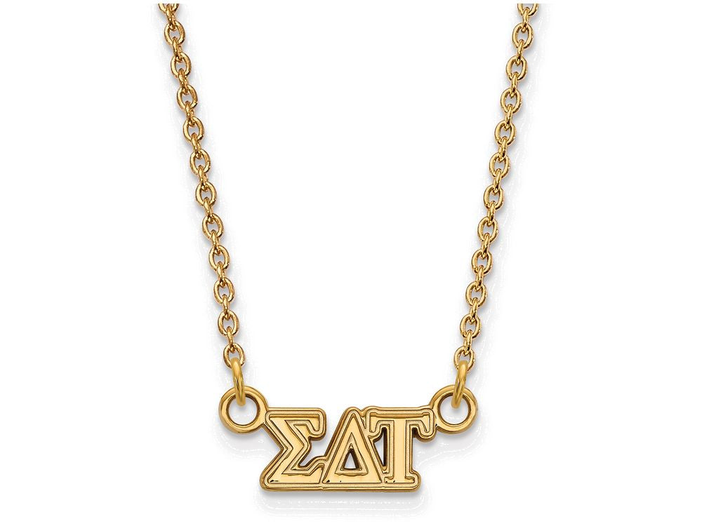 Logoart Sterling Silver Gp Sigma Delta Tau Extra Small Pendant Necklace