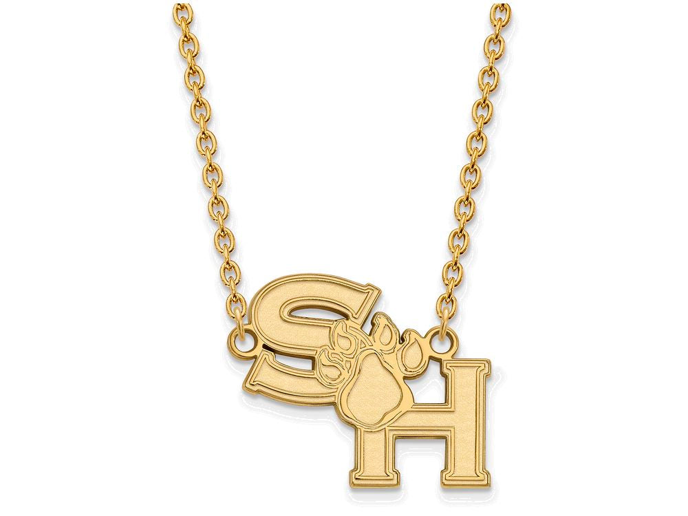 Logoart Sterling Silver Gp Sam Houston State U Large Pendant Necklace