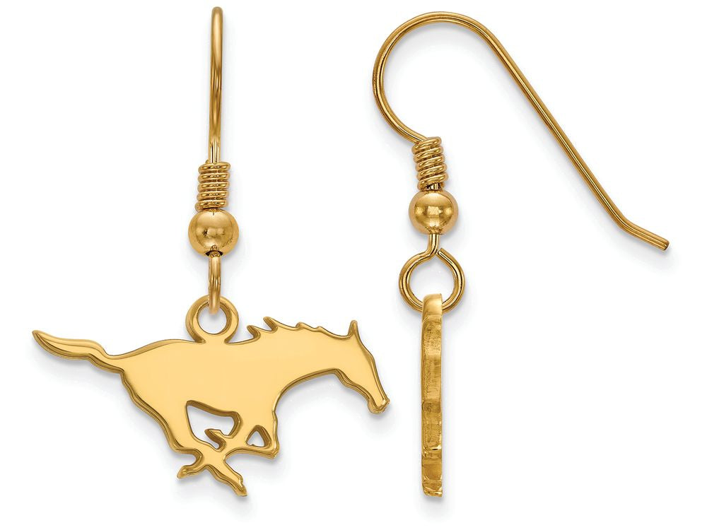 Logoart Sterling Silver Gp Southern Methodist U Small Dangle Earrings