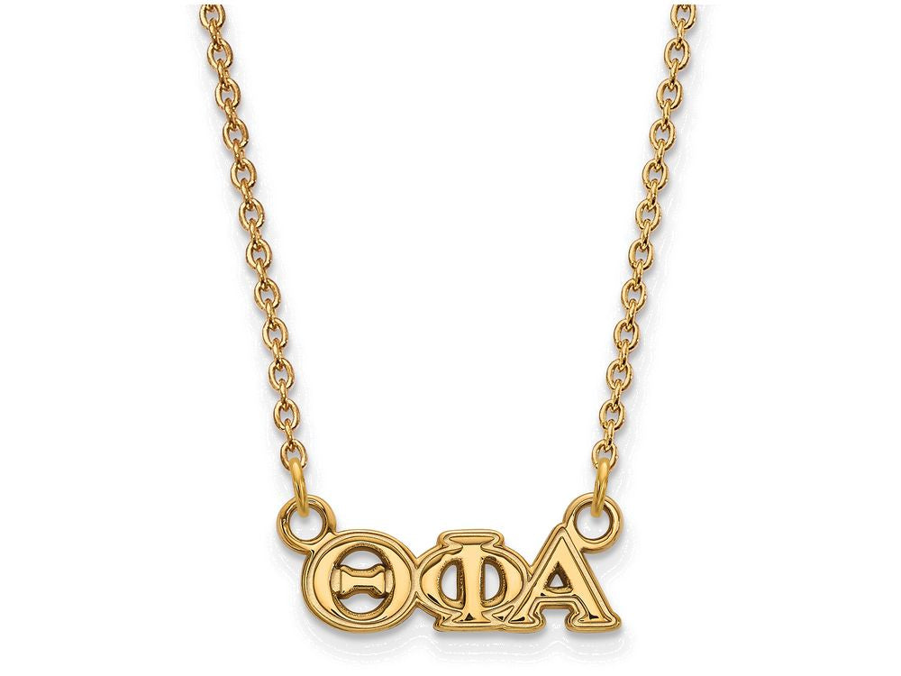 Logoart Sterling Silver Gp Theta Phi Alpha Extra Small Pendant Necklace