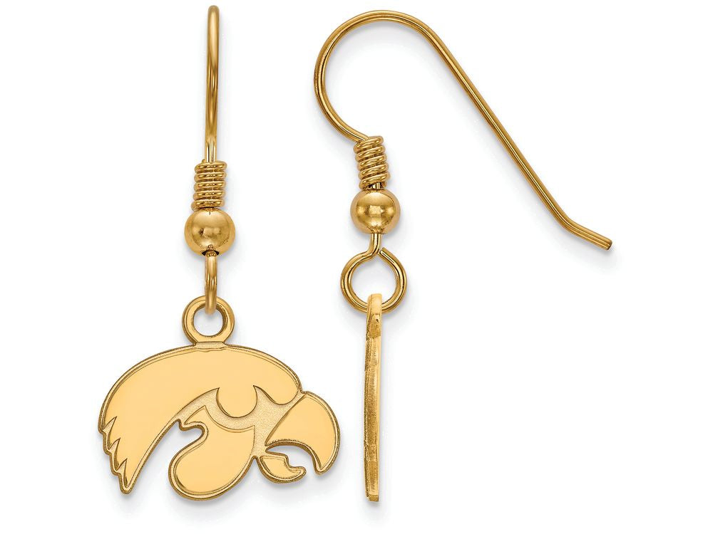 Logoart Sterling Silver Gp University Of Iowa Extra Small Dangle Earrings