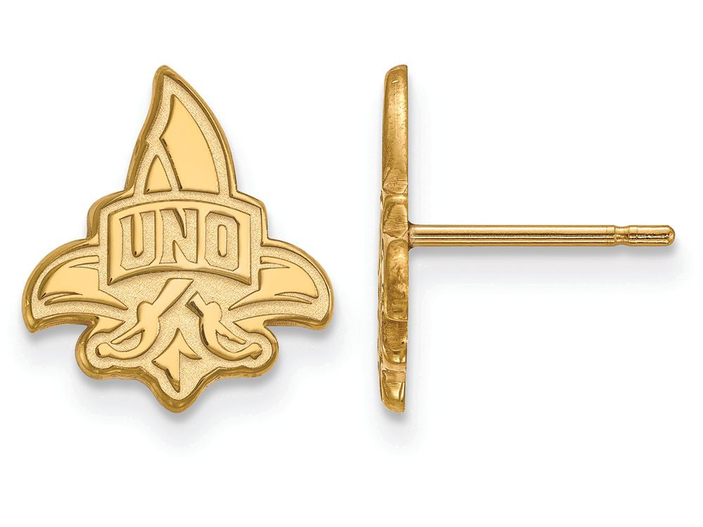 Logoart Sterling Silver Gp University Of New Orleans Small Post Earrings