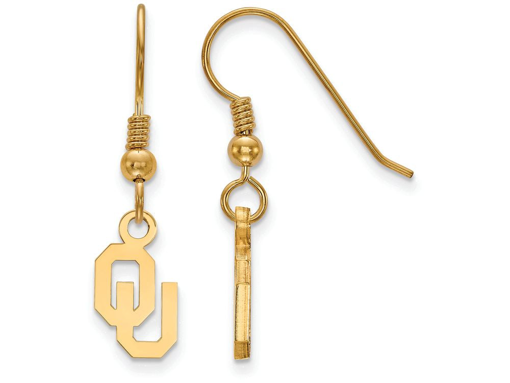 Logoart Sterling Silver Gp University Of Oklahoma Extra Small Dangle Earrings