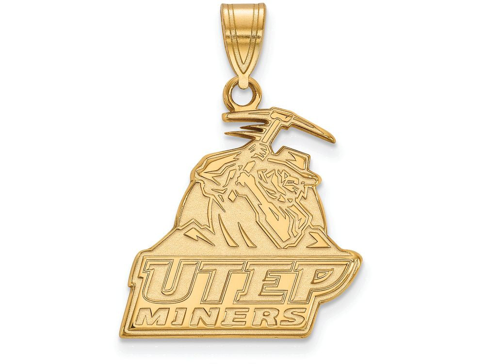 Logoart Sterling Silver Gp The University Of Texas At El Paso Large Pendant
