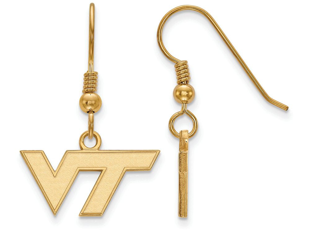 Logoart Sterling Silver Gp Virginia Tech Extra Small Dangle Earrings