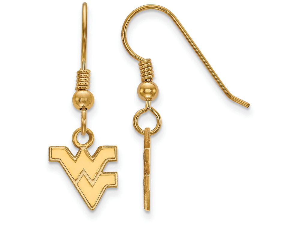 Logoart Sterling Silver Gp West Virginia University Extra Small Dangle Earrings