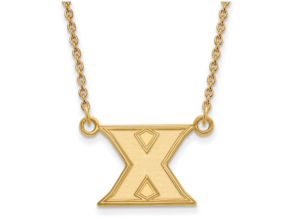 Logoart Sterling Silver Gp Xavier University Small Pendant Necklace