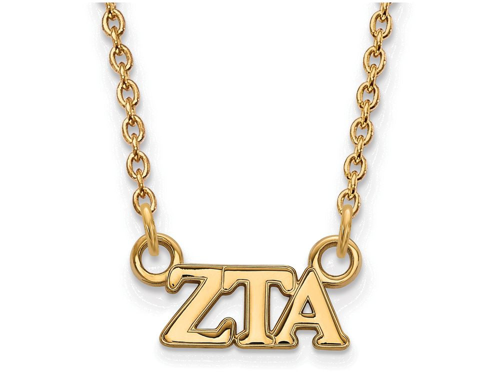 Logoart Sterling Silver Gp Zeta Tau Alpha Extra Small Pendant Necklace