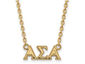 Logoart Sterling Silver Gp Alpha Sigma Alpha Medium Pendant Necklace