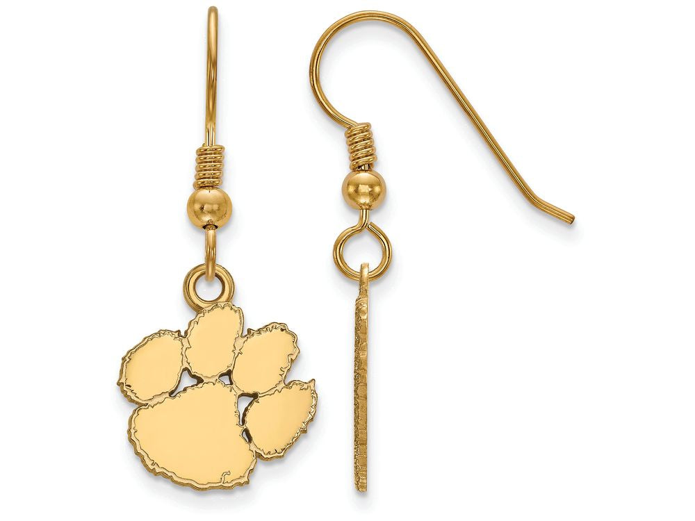 Logoart Sterling Silver Gp Clemson University Small Dangle Earrings