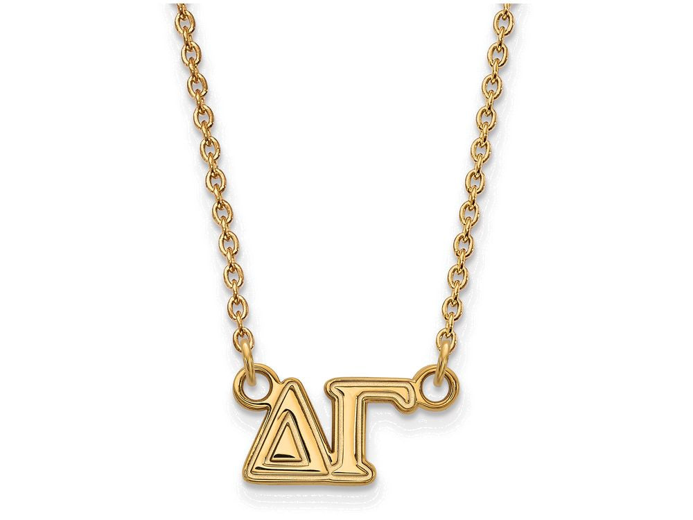 Logoart Sterling Silver Gp Delta Gamma Medium Pendant Necklace