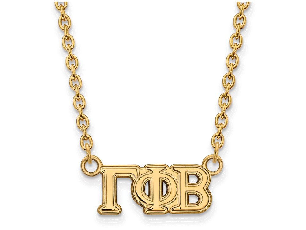 Logoart Sterling Silver Gp Gamma Phi Beta Small Pendant Necklace