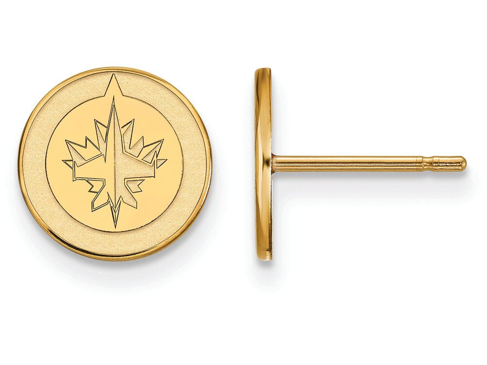 Sterling Silver Gp Nhl Logoart Winnipeg Jets Extra Small Post Earrings
