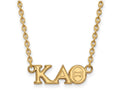 Logoart Sterling Silver Gp Kappa Alpha Theta Medium Pendant Necklace