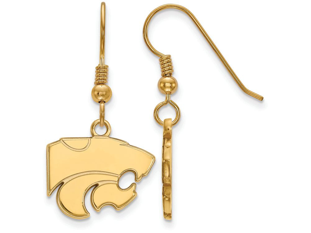 Logoart Sterling Silver Gp Kansas State University Small Dangle Earrings