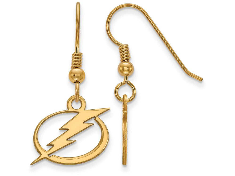 Sterling Silver Gp Nhl Logoart Tampa Bay Lightning Small Dangle Earrings