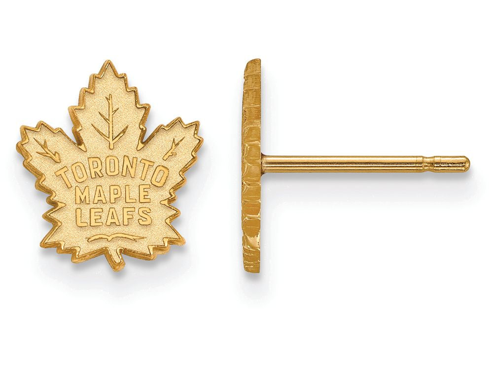 Sterling Silver Gp Nhl Logoart Toronto Maple Leafs Extra Small Post Earrings