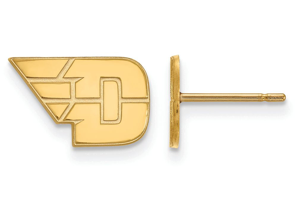 Logoart Sterling Silver Gp University Of Dayton Extra Small Post Earrings