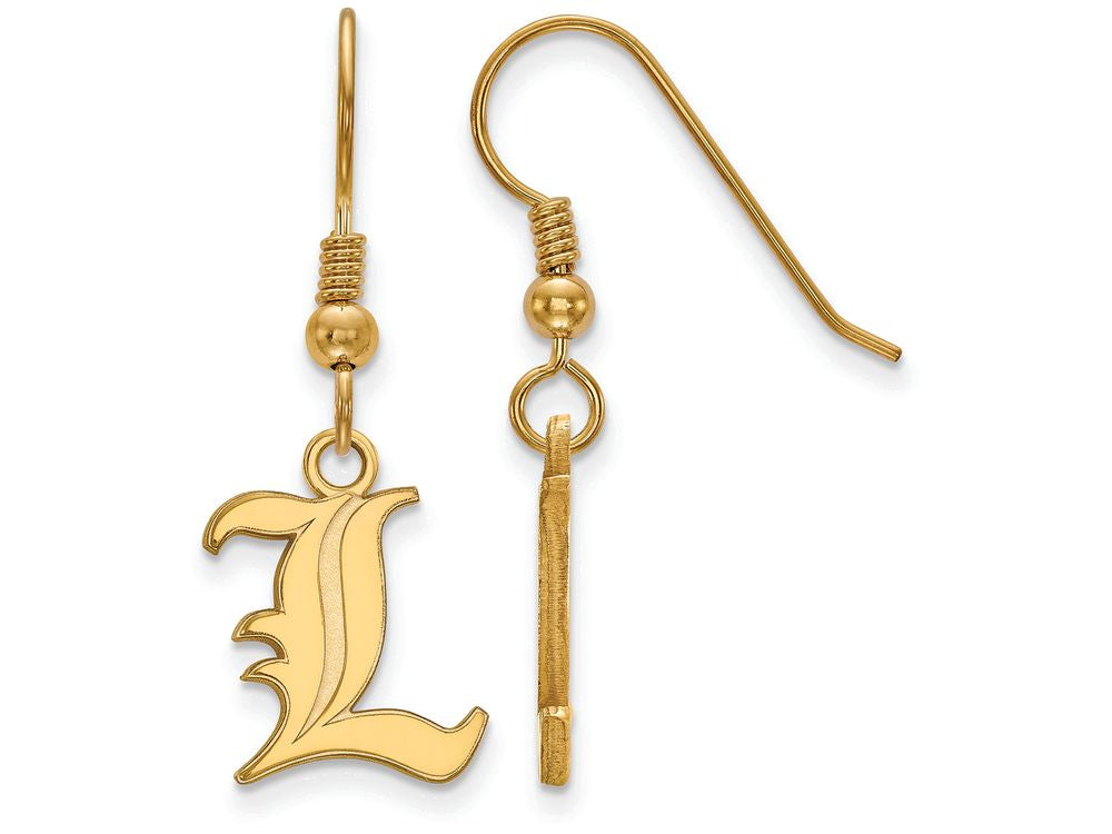 Logoart Sterling Silver Gp University Of Louisville Small Dangle Earrings