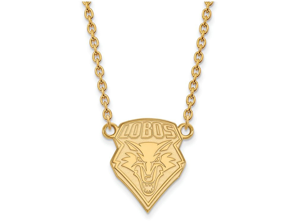 Logoart Sterling Silver Gp U Of New Mexico Large Pendant Necklace
