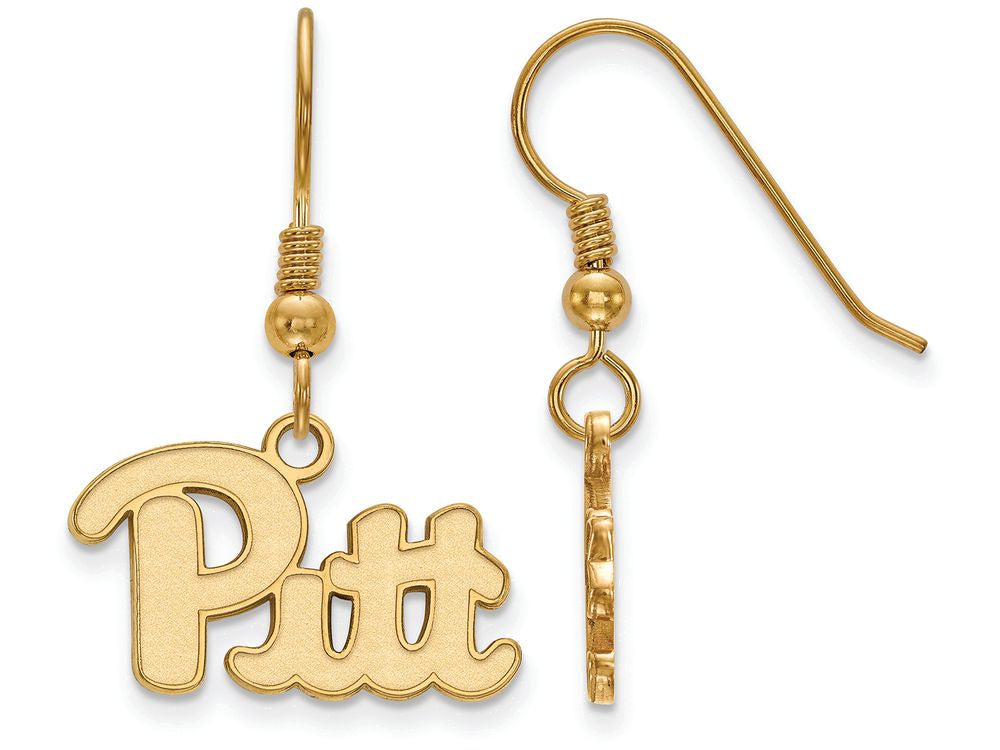 Logoart Sterling Silver Gp University Of Pittsburgh Small Dangle Earrings