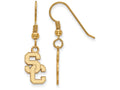Logoart Sterling Silver Gp University Of Southern California Small Dangle Earrings Wire