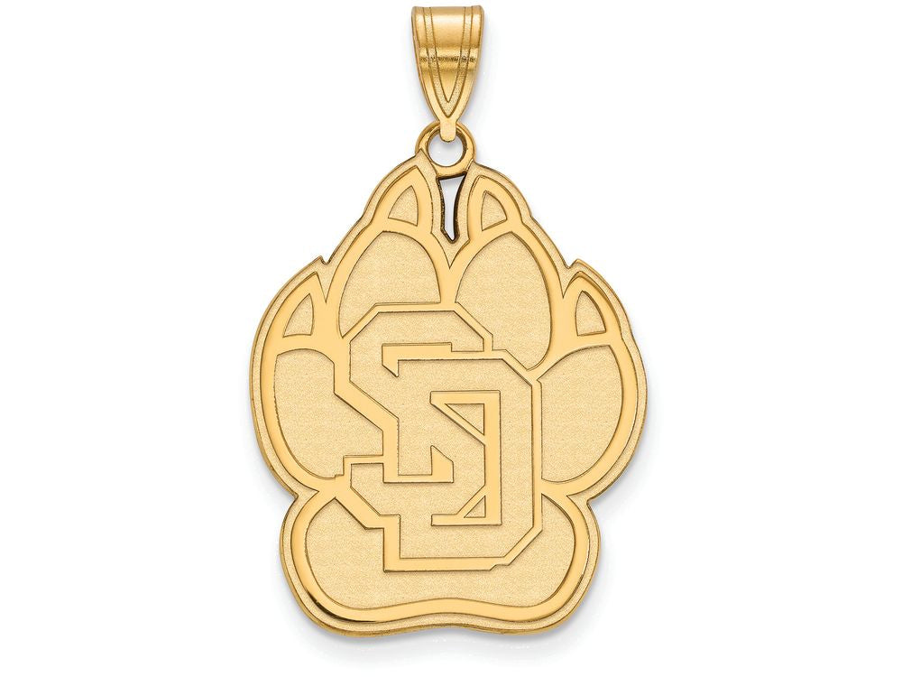 Logoart Sterling Silver Gp University Of South Dakota Extra Large  Pendant