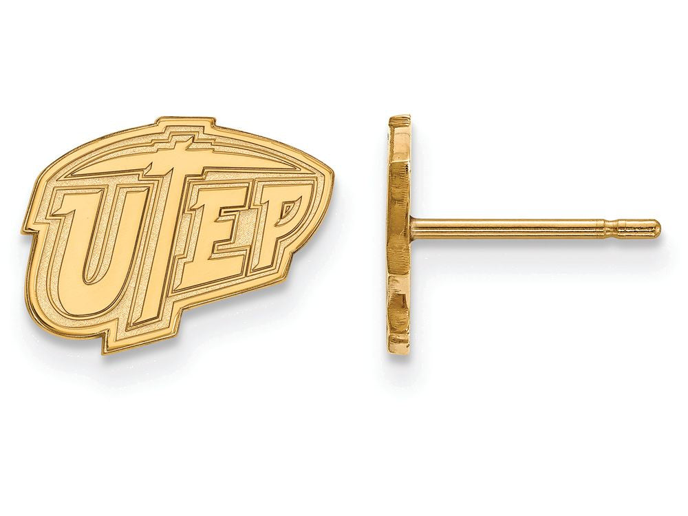 Logoart Sterling Silver Gp The University Of Texas At El Paso Extra Small Post Earrings