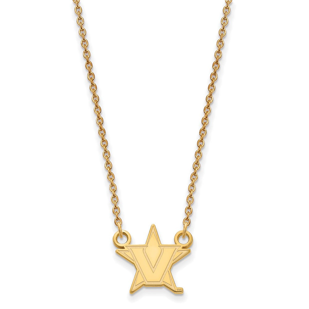 Logoart Sterling Silver Gp Vanderbilt University Small Pendant Necklace