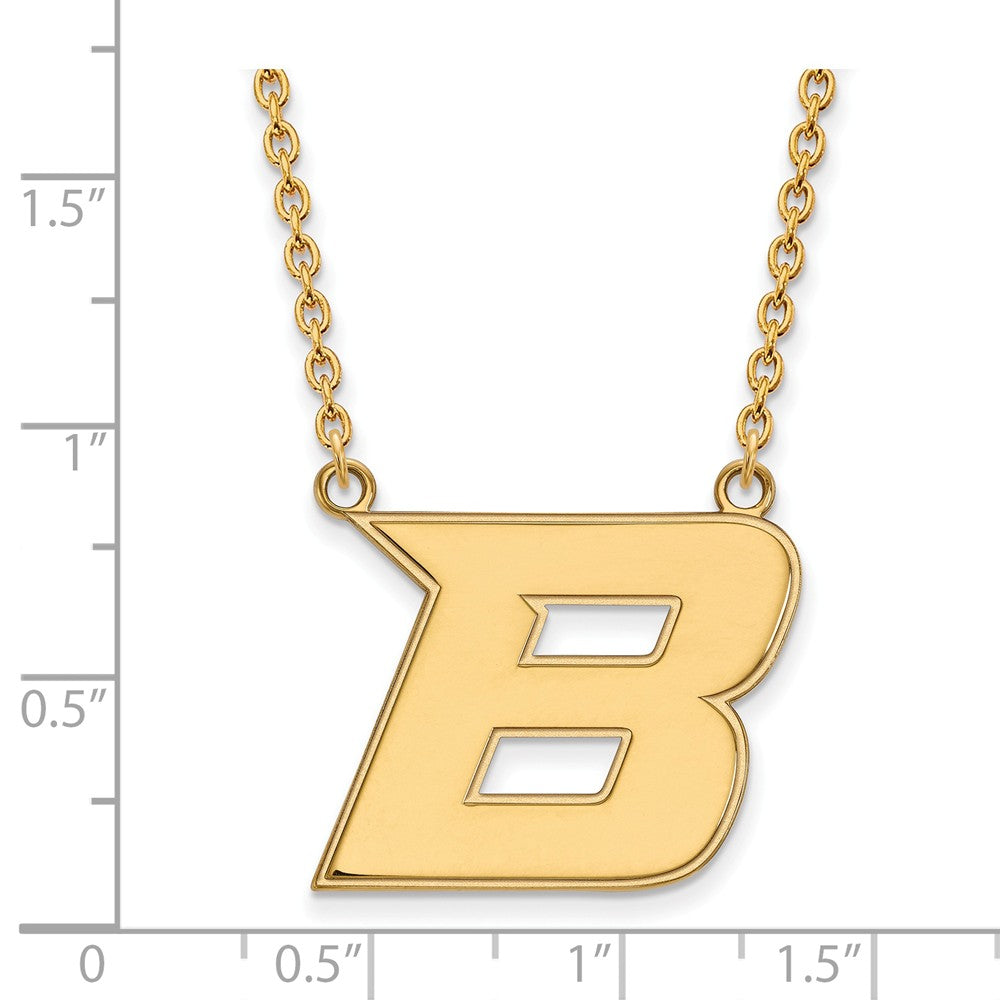 Logoart Sterling Silver Gp Boise State University Large Pendant Necklace