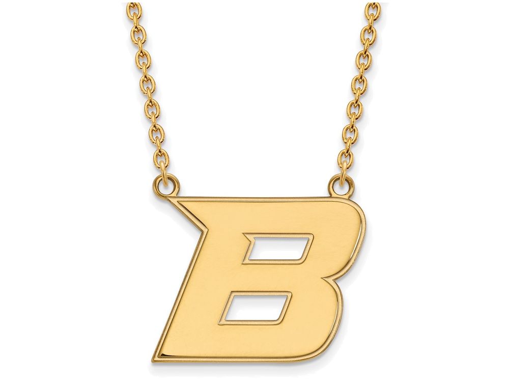 Logoart Sterling Silver Gp Boise State University Large Pendant Necklace