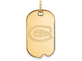 Logoart Sterling Silver Gp Montreal Canadiens Small Dog Tag Pendant Necklace
