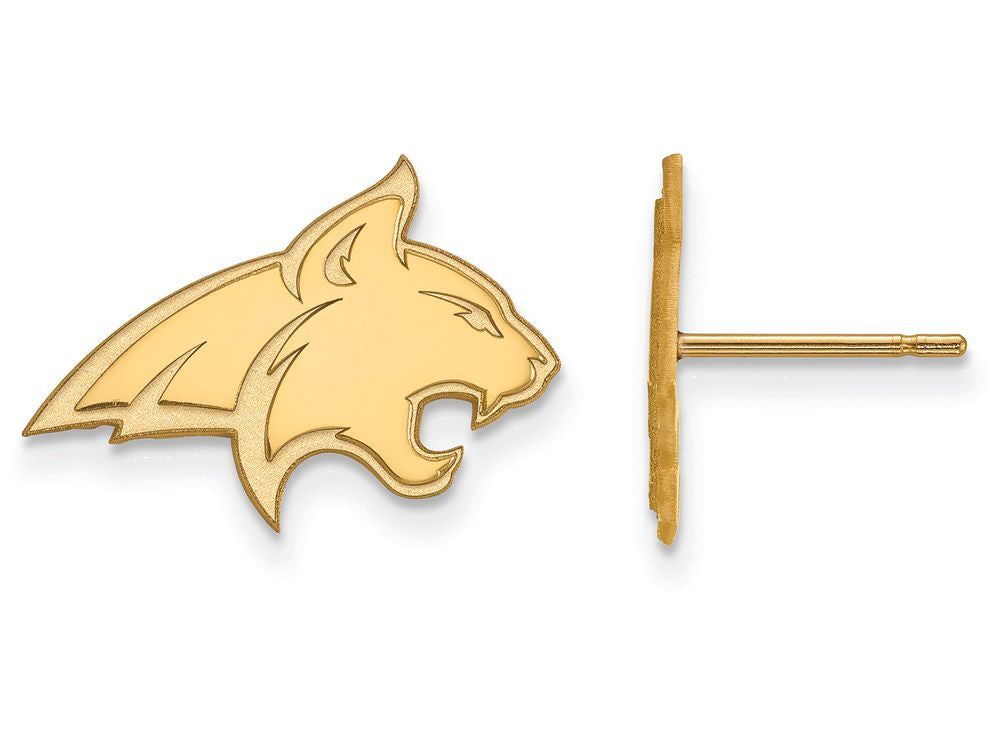 Logoart Sterling Silver Gp Montana State University Small Post Earrings