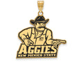 Logoart Sterling Silver Gp New Mexico State University Extra Large  Enamel Pendant