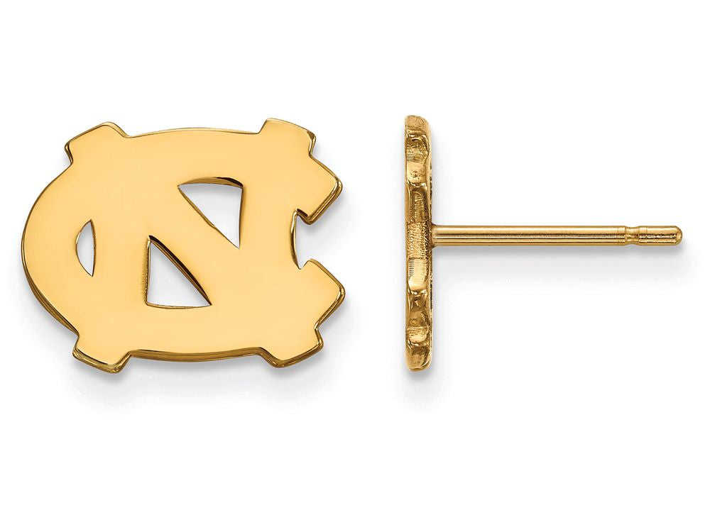 Logoart Sterling Silver Gp University Of North Carolina Extra Small Post Earrings
