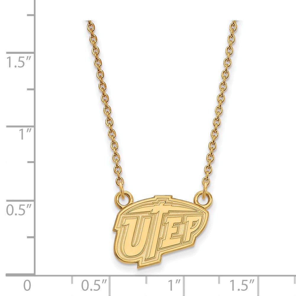 Logoart Sterling Silver Gp The U Of Texas At El Paso Small Pendant Necklace