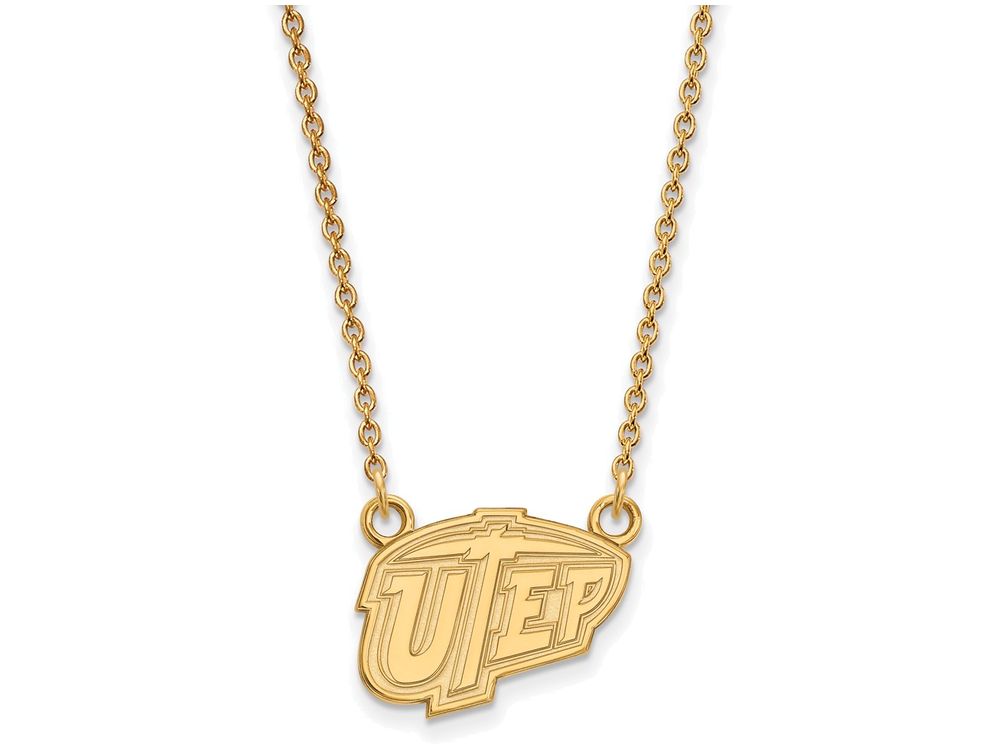 Logoart Sterling Silver Gp The U Of Texas At El Paso Small Pendant Necklace