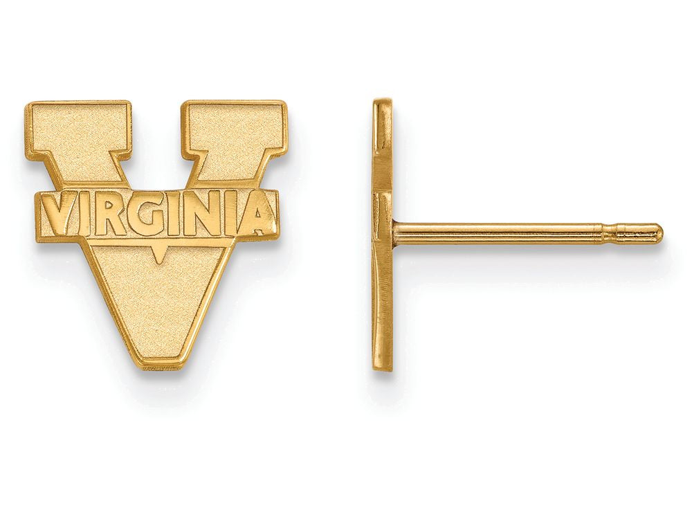 Logoart Sterling Silver Gp University Of Virginia Extra Small Post Earrings