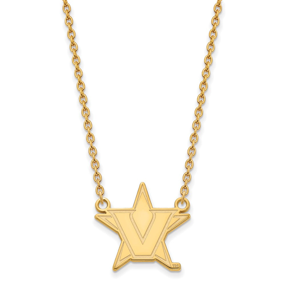 Logoart Sterling Silver Gp Vanderbilt University Large Pendant Necklace