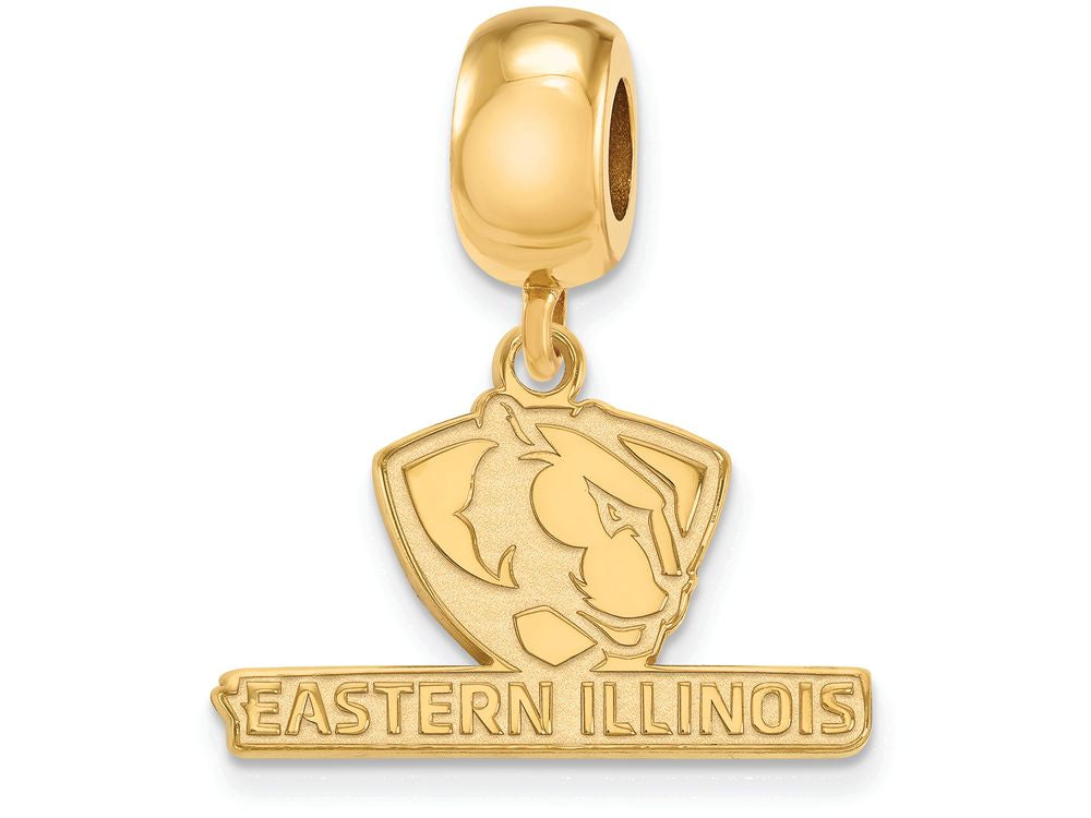 Logoart Sterling Silver Gp Eastern Illinois U Small Dangle Bead