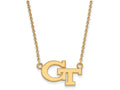 Logoart Sterling Silver Gp Georgia Institute Of Tech Small Pendant Necklace
