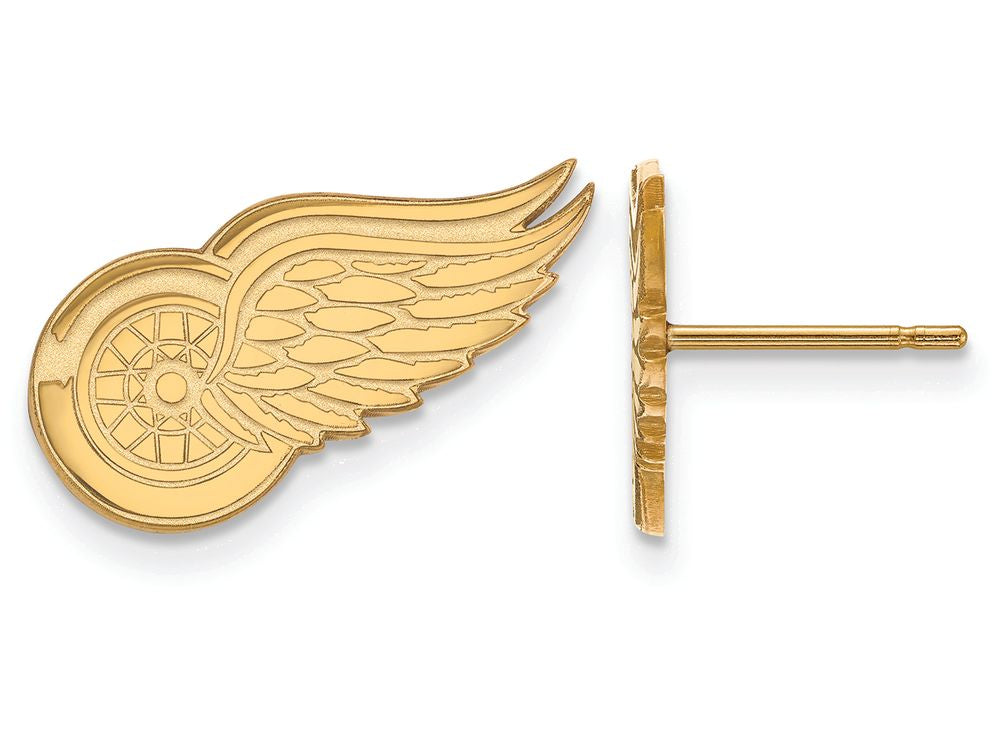 Sterling Silver Gp Nhl Logoart Detroit Red Wings Small Post Earrings