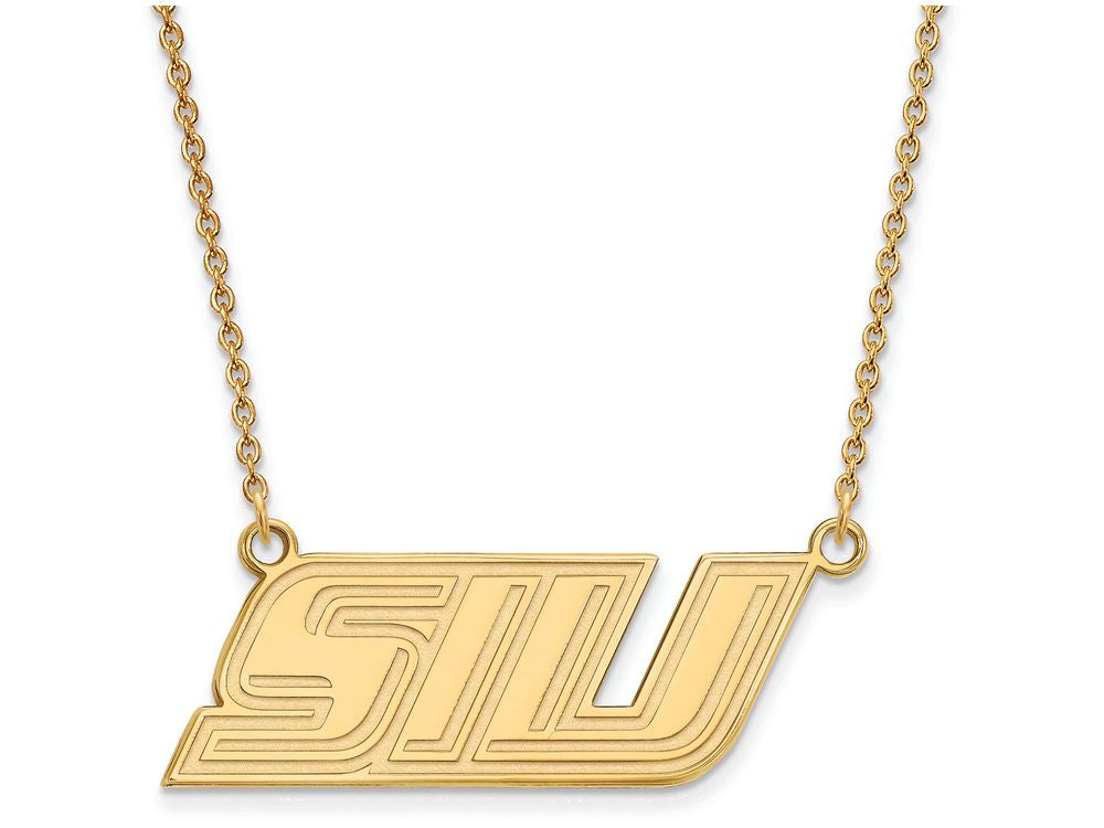 Logoart Sterling Silver Gp Southern Illinois U Small Pendant Necklace